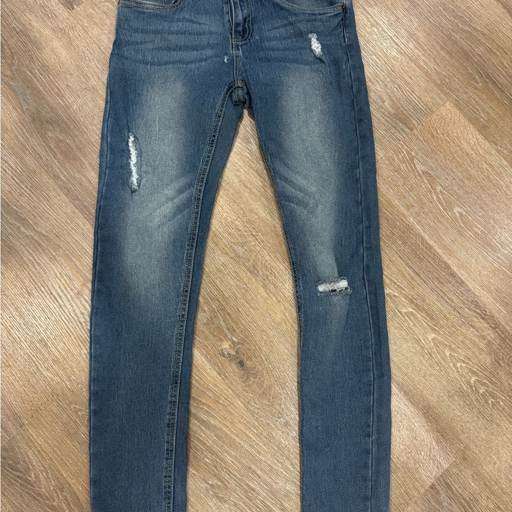 Lucky Brand Dark Blue Distressed Skinny Jeans